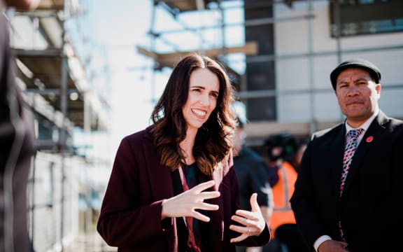Labour Party leader Jacinda Ardern at the Ranginui 12 Papakāinga development site in Tauranga on 8 September, 2020.