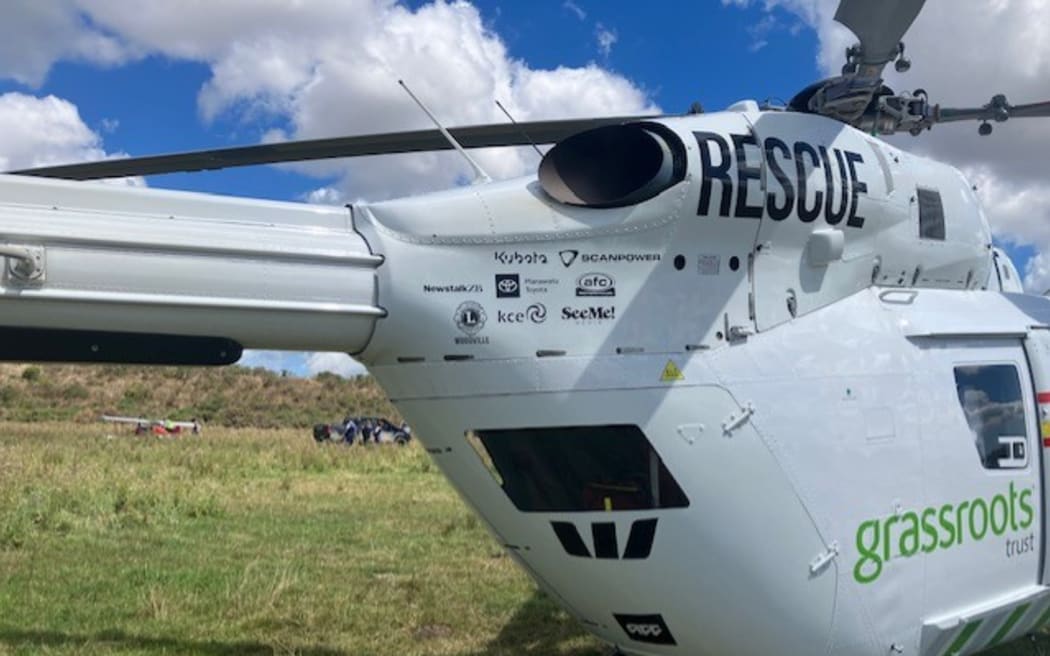 A spokesperson for Grassroots Trust Rescue Helicopter said the patient was treated on scene by the onboard Critical Care Flight Paramedic before being airlifted to Palmerston North Hospital.