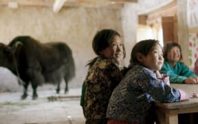 A still from the 2019 Bhutanese film Lunana: A Yak in the Classroom
