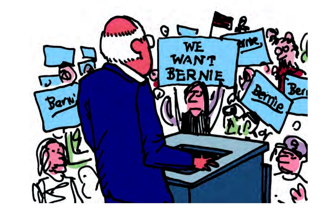 A frame from Bernie a biography by Ted Rall. 10:34am