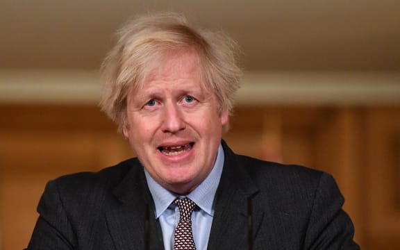 Britain's Prime Minister Boris Johnson speaks during a virtual press conference on the Covid-19 pandemic, inside 10 Downing Street, London, 26 January 2020