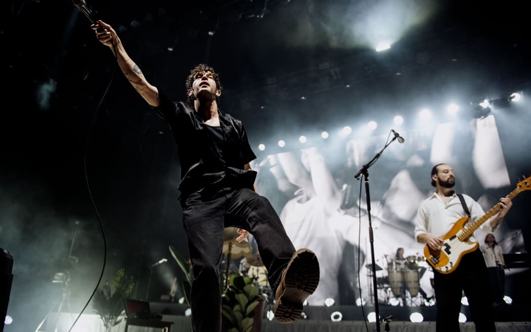 The 1975 perform in Auckland.