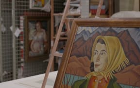 Rita Angus painting at Te Papa