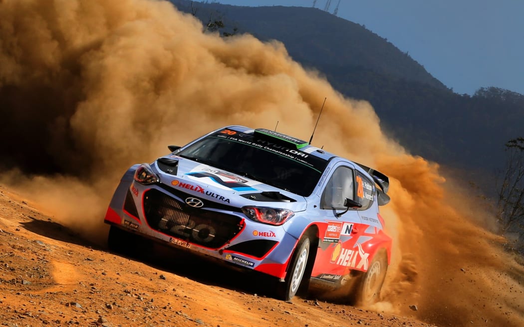 Hayden Paddon driving for Hyundai