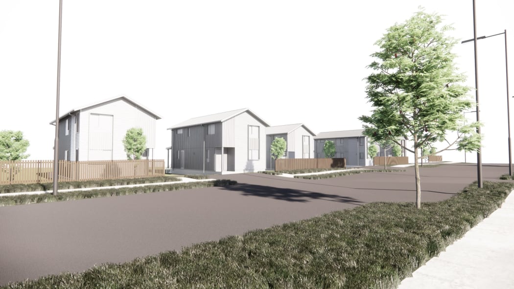 A schematic of the new homes.  Haukore Street sections in Tauranga.