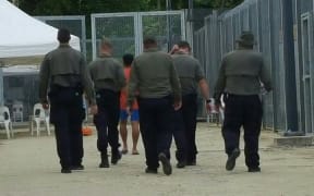 Detention centre guards on Manus Island.