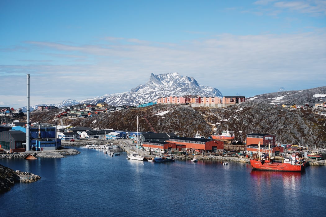 Boats moored at Nuuk, Greenland