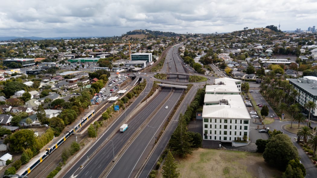 A central hub in Ellerslie overlooking the Southern motorway back into the city.
