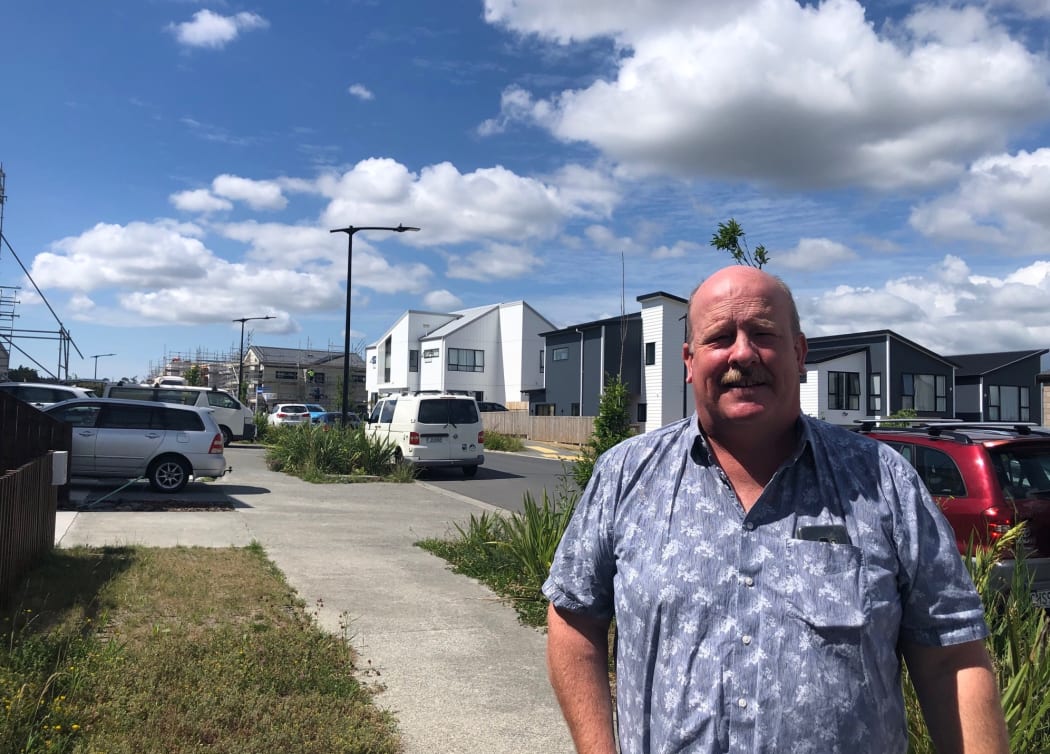 John Tookey with a brand new housing development near Westgate going up behind him.