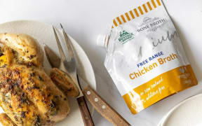 The Little Bone Broth Co's chicken broth is made by a small team in Christchurch.