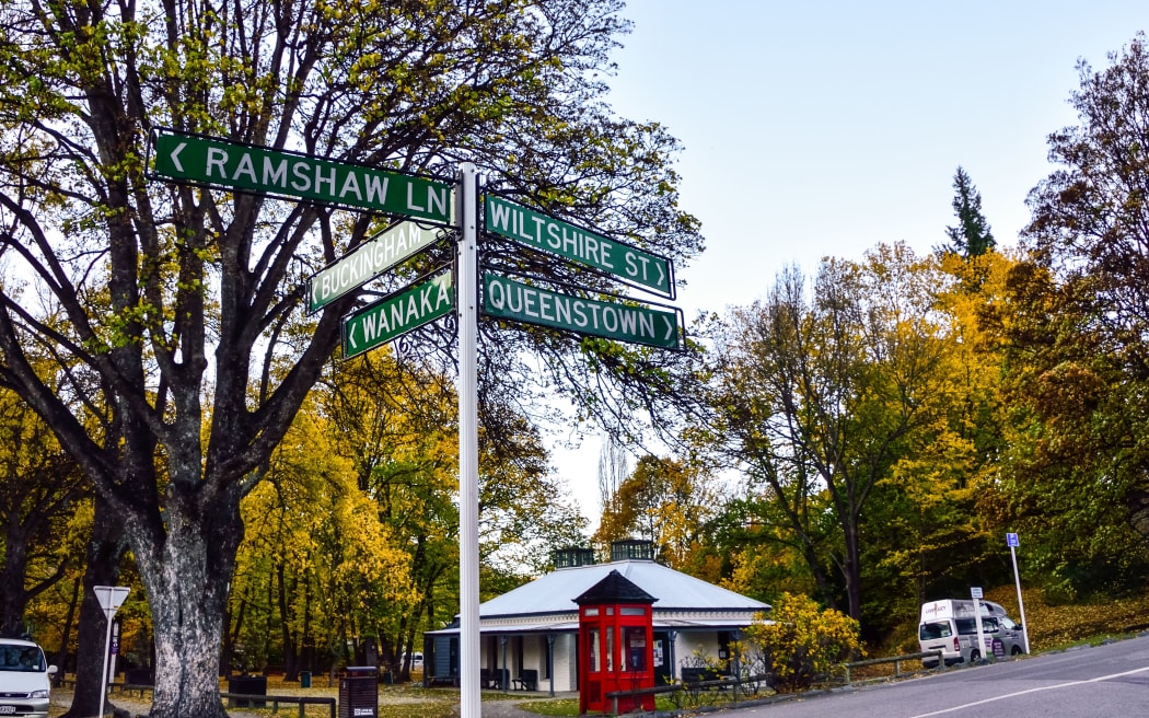 Arrowtown,May 3 -April 30,2016: Arrowtown in Autumn.Arrowtown is an historic gold mining town in the Otago region of the South Island of New Zealand.