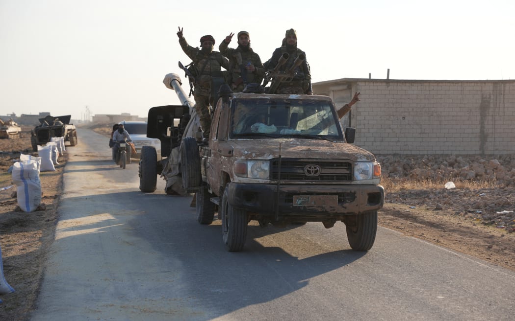 Rebels In Northwest Syria Seized Military Vehicles Belonging To The Regime Along The Route Toward Kweris Airport In The Eastern Countryside Of Aleppo On December 2, 2024.. (Photo by Rami Alsayed/NurPhoto) (Photo by Rami Alsayed / NurPhoto / NurPhoto via AFP)