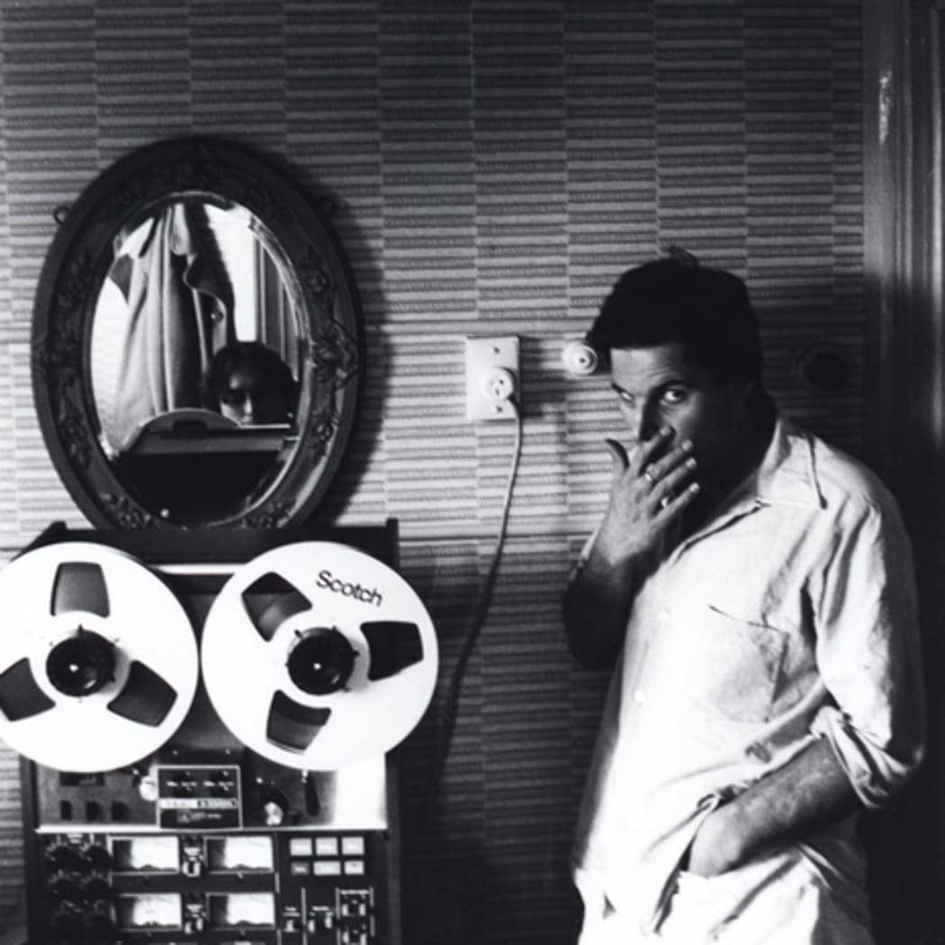 Chris Knox with the legendary TEAC 4-track. Doug Hood is in the mirror