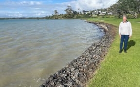 Dr Julie Chambers at Roberta Road Reserve, beside Glendowie Bay.