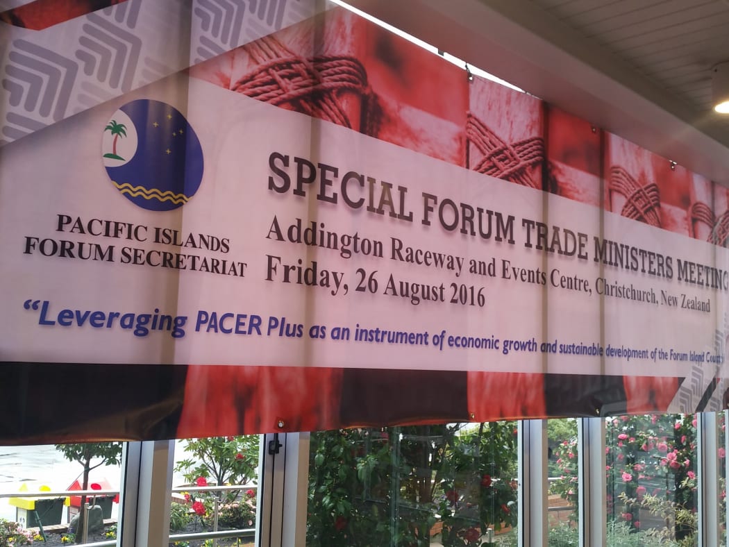 Trade ministers from Pacific Island Forum countries, including Australia and New Zealand, meet in Christchurch to discuss PACER plus.