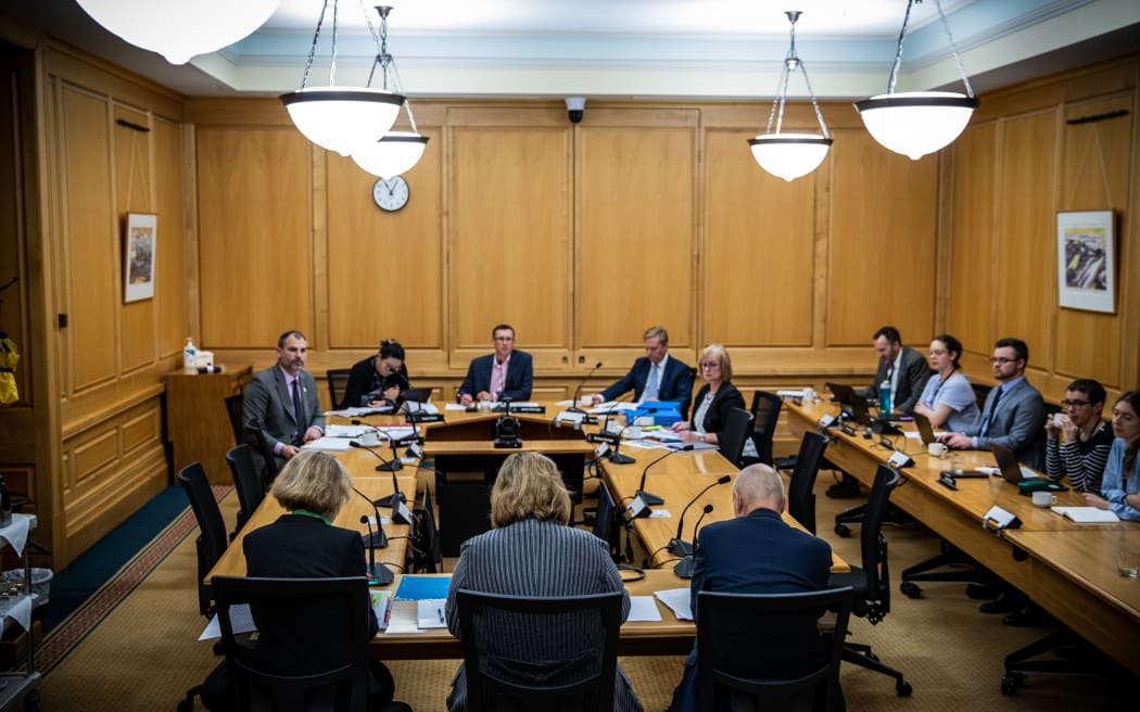 An estimates hearing underway at Parliament. Ministers appear before select committees to answer questions on the budget proposal for the next financial year