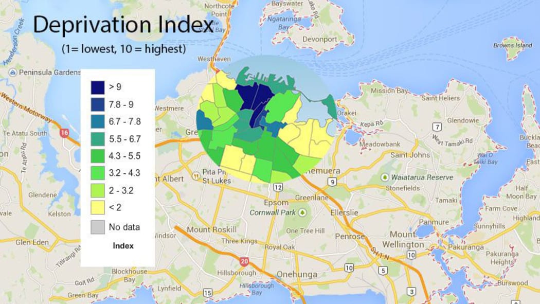 Auckland deprivation index.