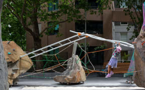 Rocks on Wheels playground, Melbourne, Mike Hewson