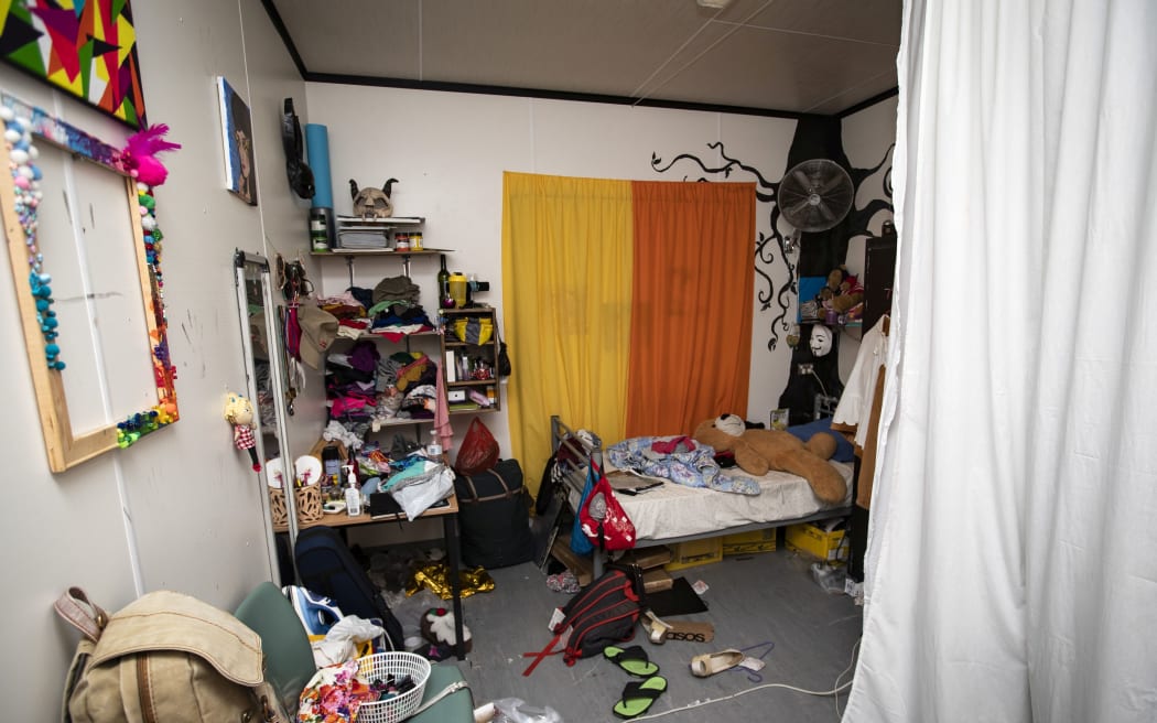 The bedroom of 15-year-old refugee Helia, in the Nibok refugee settlement.