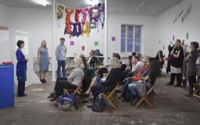 Stitch Kitchen co-founder Fiona Jenkin addressing workshop attendees.