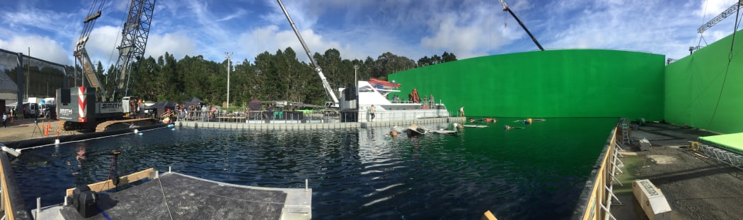 The film studio tanks where Meg was filmed in Kumeu, Auckland.