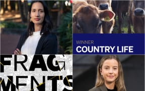Anusha Bradley, top left, RNZ's countryLife, the six-part series Fragments, hosted by Katy Gosset, and Louise Ternouth, all took top spots at the New Zealand Radio Awards.