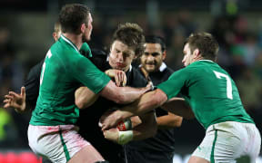 Beauden Barrett in his debut season with the All Blacks in 2012.