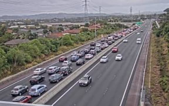Traffic on Auckland motorway SH1 southbound near Pahurehure on 29 March 2024.
https://www.journeys.nzta.govt.nz/traffic-cameras/auckland/91