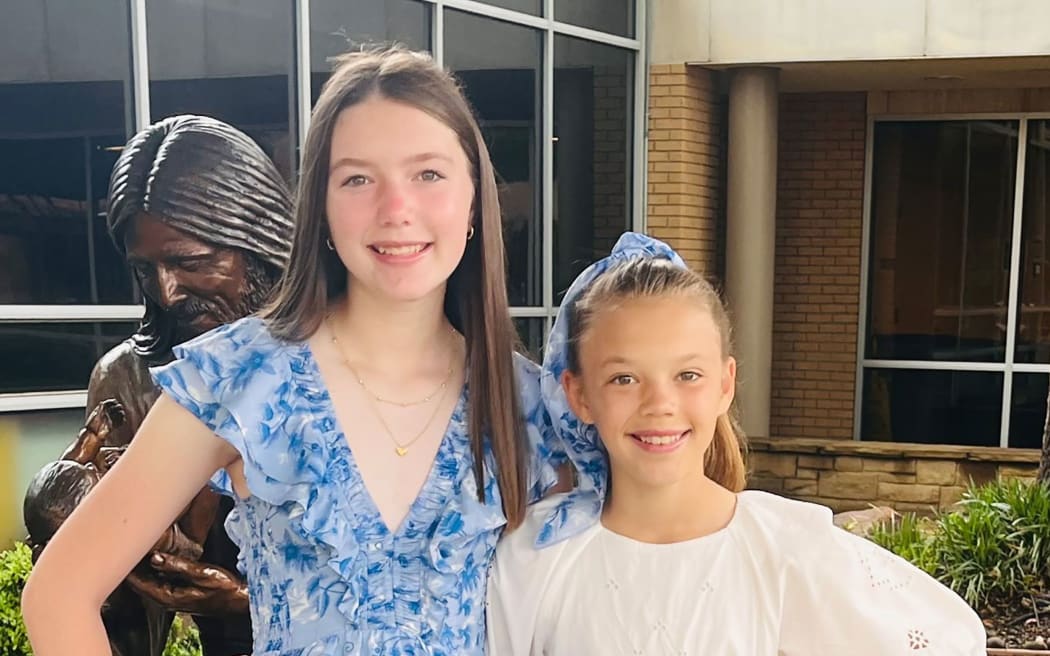 Blair and Brooke Harber's father has confirmed to CNN that the sisters have died. Blair, left, and Brooke, right, went missing during the catastrophic flooding in Kerr County, Texas.