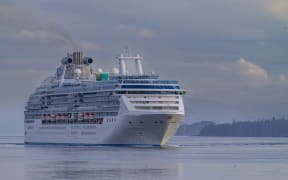 A view of the commercial cruise ship Island Princess operating in Southeast Alaska, Pacific Ocean, United States of America, North America (Photo by Michael Nolan / Robert Harding RF / robertharding via AFP)