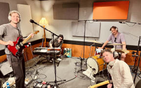 Goodwill in the RNZ Christchurch studio.