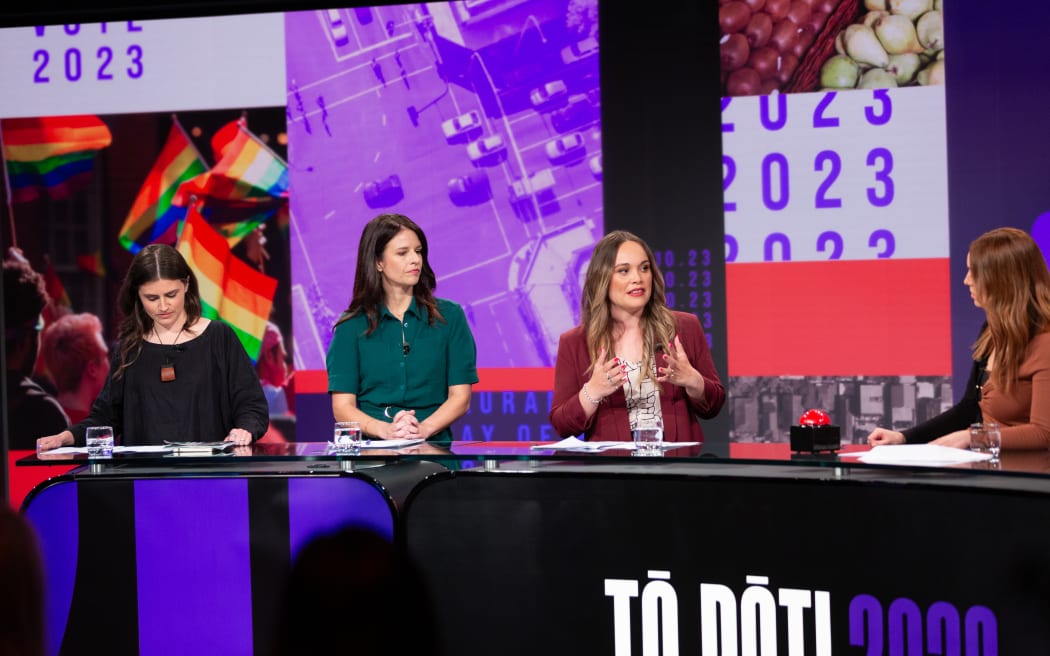 Participants in the TVNZ Young Voters' Debate.