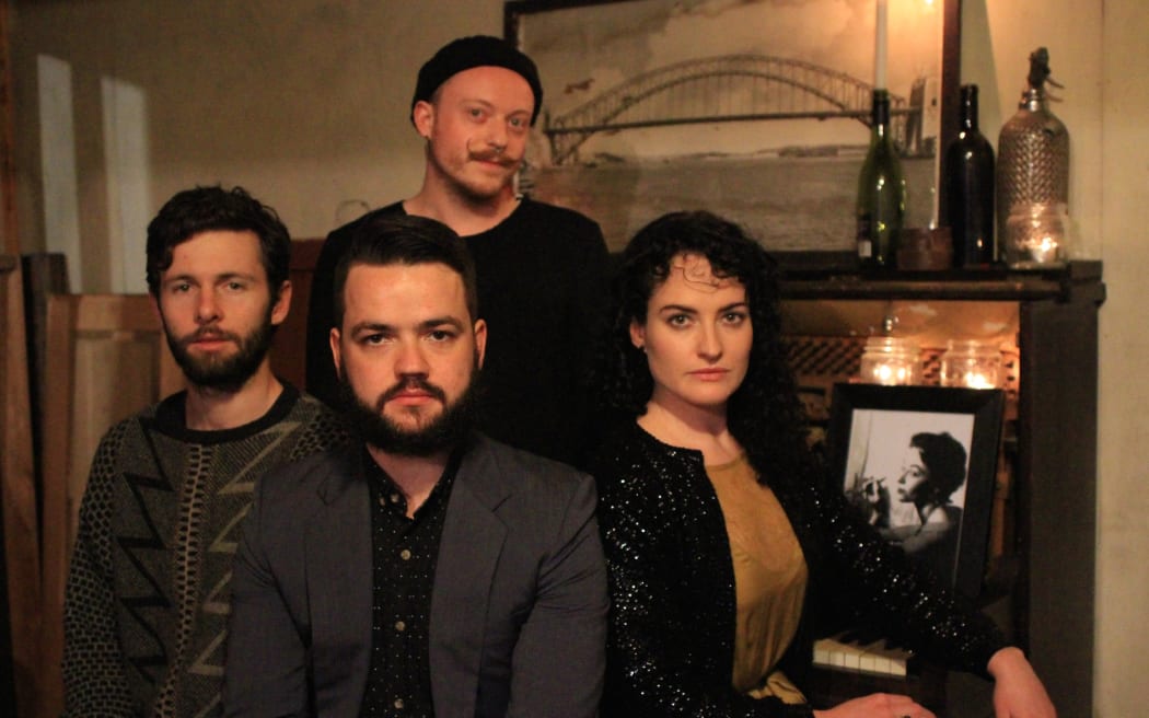 Valerie co-writers/performers Robin Kelly, Cherie Moore, Tom Broome, and director Benjamin Henson.