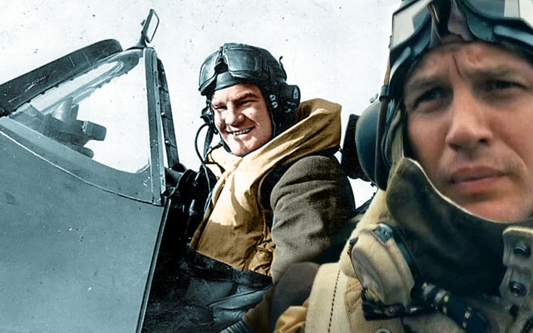 Al Deere (left), who partly inspired Tom Hardy's character in Dunkirk.