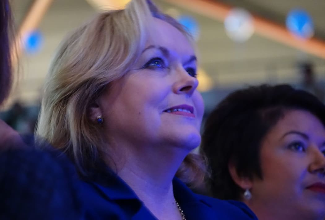 Judith Collins and Paula Bennett (right) at the National Party's election campaign launch in Manukau in South Auckland.