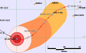 Cyclone Winston threat map.