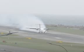 Plane landing 1 September Wellington Airport