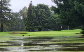 Bay of Islands Golf Club in Kerikeri has been flooded by the downpour.