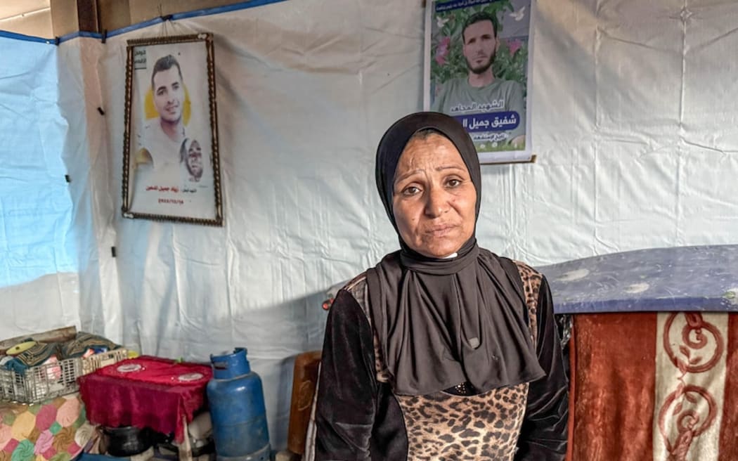 Amal Ashraf Al Shafa'a joined the public protests against Hamas.