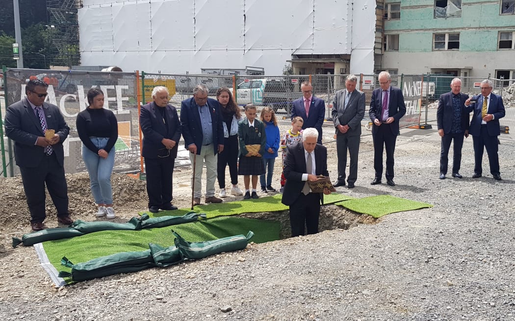 A mauri stone turning ceremony marked the official start of construction of Wellington's new children's hospital. November 7 2018.