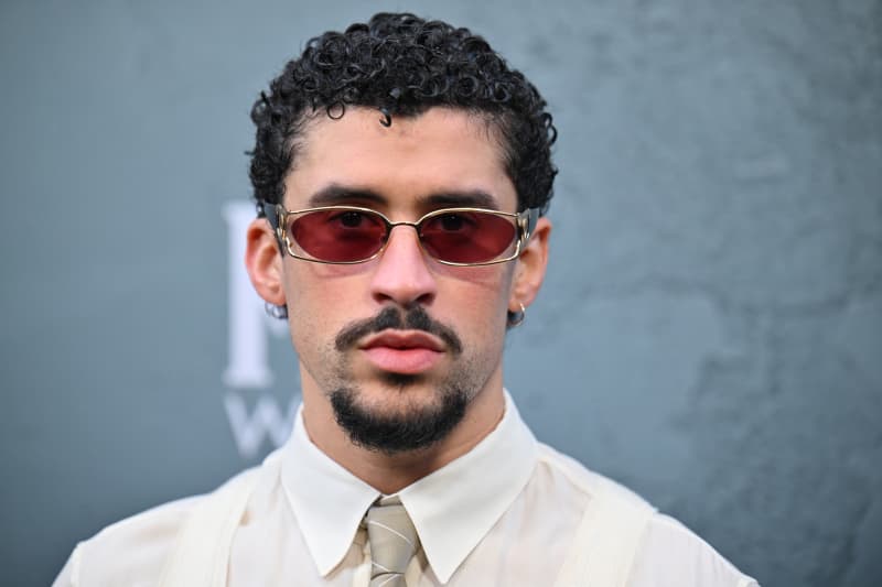 Puerto Rican singer Bad Bunny attends the premiere of "Caught Stealing" at the Regal Union Square in New York on August 26, 2025. (Photo by ANGELA WEISS / AFP)