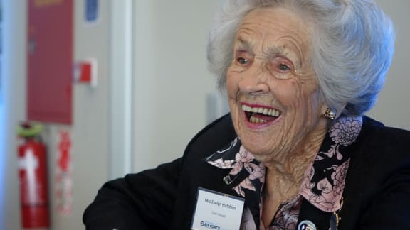 Evelyn Hutchins was in the Women's Auxiliary Air Force for four years from 1942.