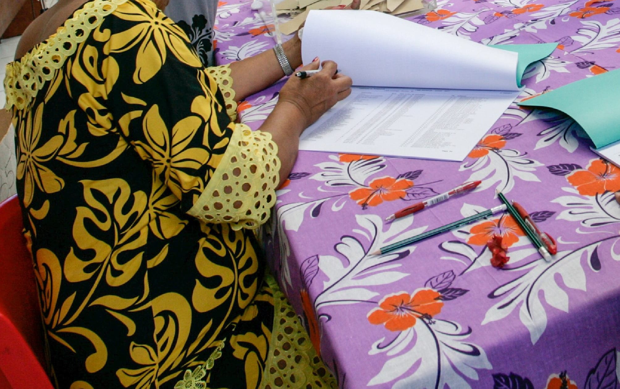 Voters cast their ballots at a polling station in Tahiti for the French presidential election. Voters in French Polynesia voted in favour of centre-right candidate Francois Fillon.