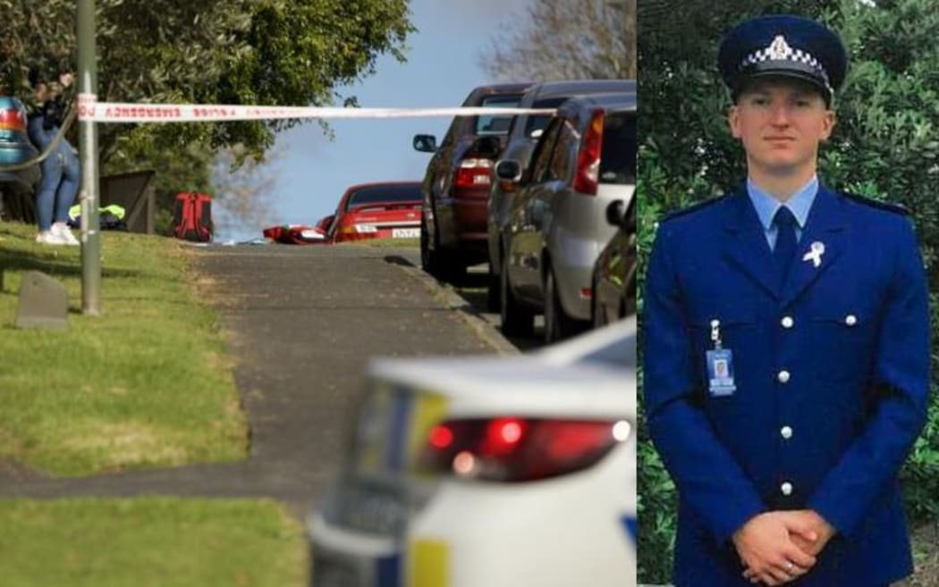 Police officer Matthew Hunt was killed during a routine car stop on Reynella Road in West Auckland.
