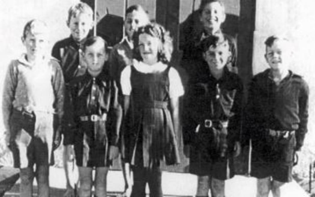 Nock at primary school (fourth from left) around the time he would've just started learning piano.