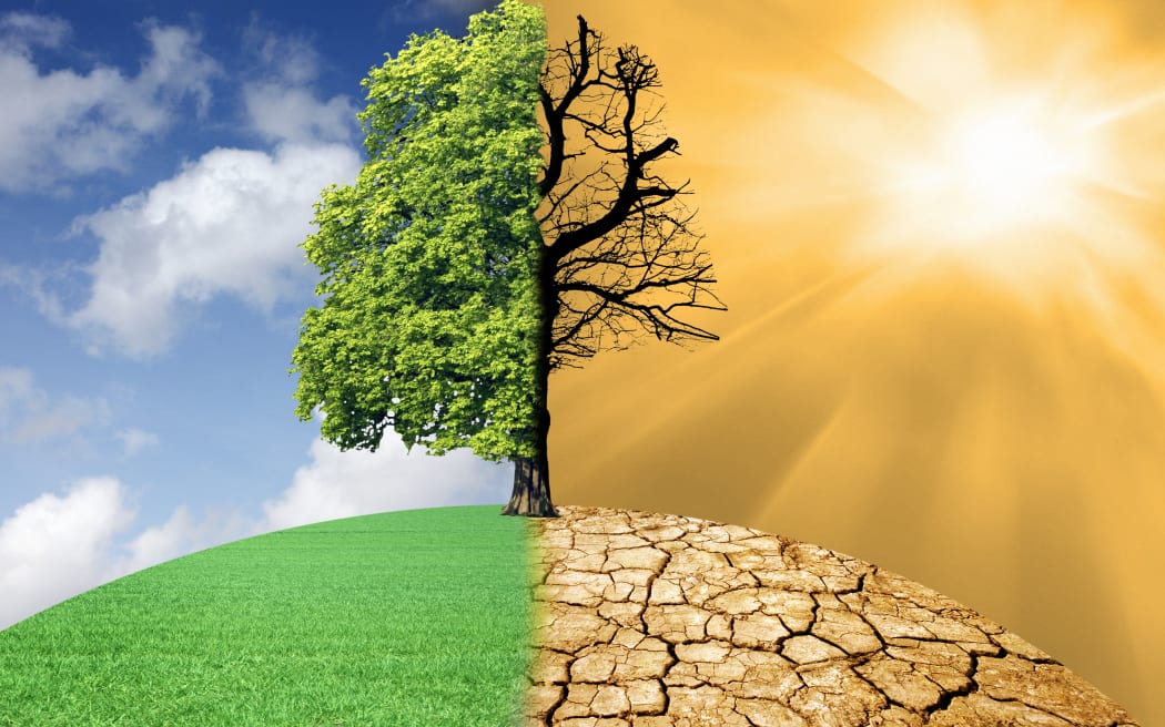 Climate change, conceptual illustration