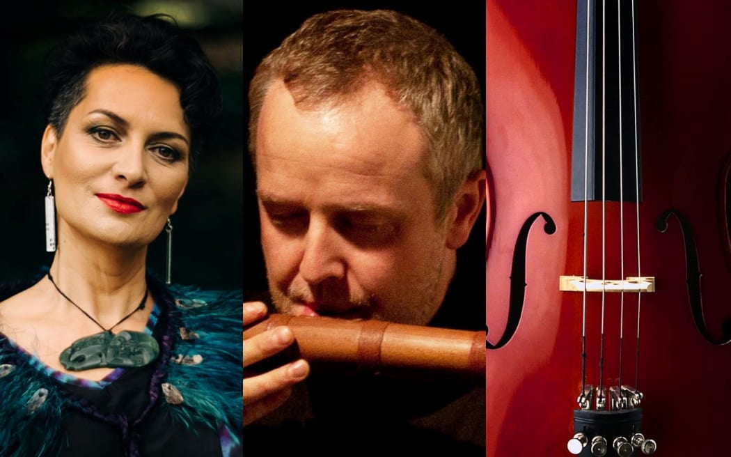 Ariana Tikao and Alistair Fraser playing with Stroma