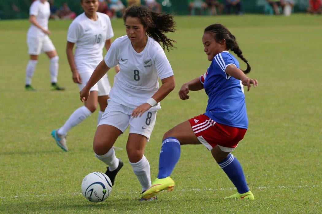 The New Zealand U-17 women's team kicked off the tournament with an easy 11 nil win over Samoa.