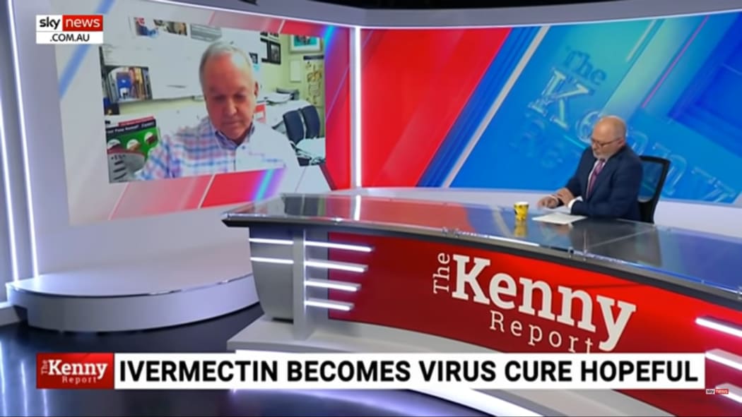Prof. Borody talking to host Chris Kenny on Sky News Australia.