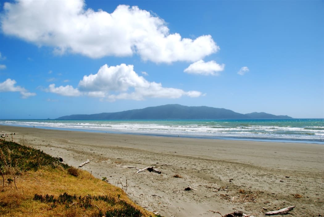 Kapiti Island, as seen from Waikanae Beach - north of Wellington